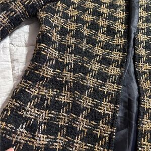 Talbots Black and Gold Textured Blazer